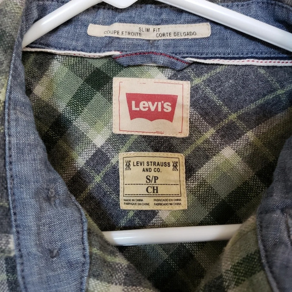 Levis wool paid button down shirt slim fit - Picture 3 of 5